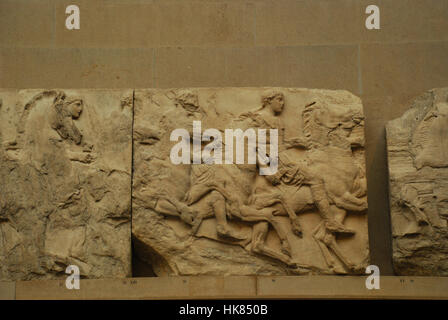Marmi di Elgin dal tempio del Partenone di Atene Akropolis British Museum London REGNO UNITO Foto Stock