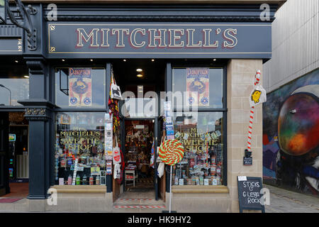 Onorevole mitchells sweetie shop nuovo wynd lane miglior dolce tradizionale negozio in Glasgow Foto Stock