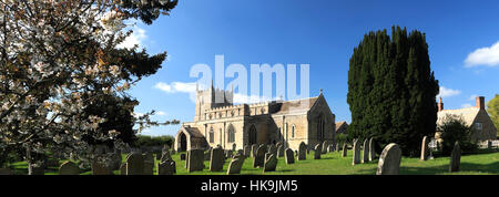 St Marys chiesa, Woodnewton village, Northamptonshire, England, Regno Unito Foto Stock