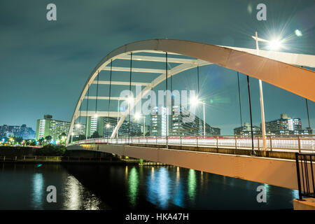 Ponte Toyoshima,Sumida River, Tokyo, Giappone Foto Stock