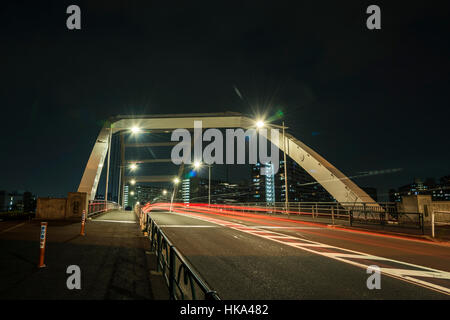 Ponte Toyoshima,Sumida River, Tokyo, Giappone Foto Stock