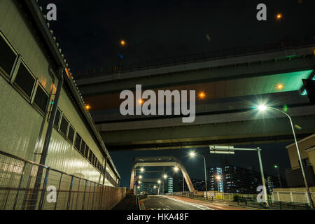 Ponte Toyoshima,Sumida River, Tokyo, Giappone Foto Stock