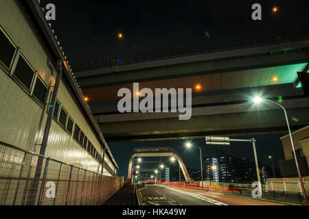 Ponte Toyoshima,Sumida River, Tokyo, Giappone Foto Stock