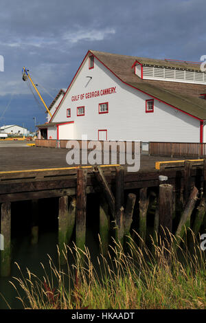 Golfo di Georgia Cannery,Steveston Villaggio di Pescatori, Vancouver, British Columbia, Canada Foto Stock