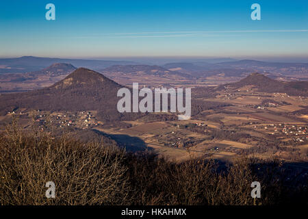 Panorama da un vulcani di Hungery, vicino al lago di Balaton Foto Stock
