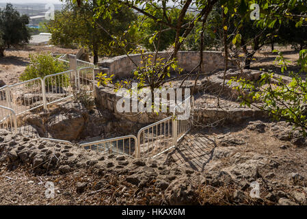 Visita a Ramat Hanadiv a Zihron Ya'akov, Israele Foto Stock