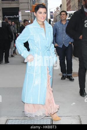 New York, Stati Uniti d'America. 27 gennaio, 2017. Nelly Furtado visto per promuovere il suo nuovo album Il viaggio a New York City. Credito: Rw/media/punzone Alamy Live News Foto Stock