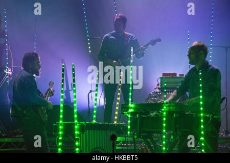 Londra, Regno Unito. 27 gennaio, 2017. Norwegian jazz sperimentale gruppo Jaga Jazzist performing live sul palco del Roundhouse di Londra. Credito: Roger Garfield/Alamy Live News Foto Stock