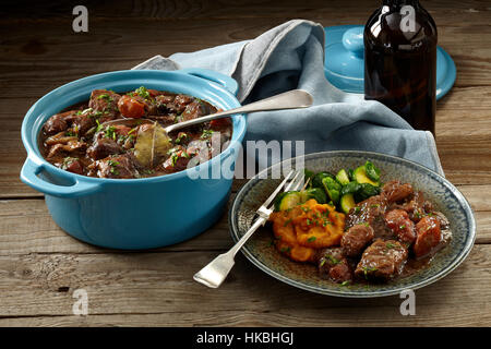 Carni bovine stout casseruola Foto Stock