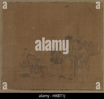 Questo album, ospitato al Brooklyn Museum, ritrae tre figure che ridono in una scena vibrante e gioiosa. L'opera, eseguita con cura dei dettagli, riflette elementi culturali e artistici del periodo, mettendo in risalto l'abilità e l'espressione emotiva dell'artista attraverso la ritrattistica. Foto Stock