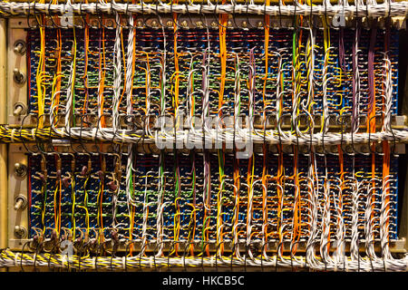 Retrò elettronico di fili e cavi Foto Stock