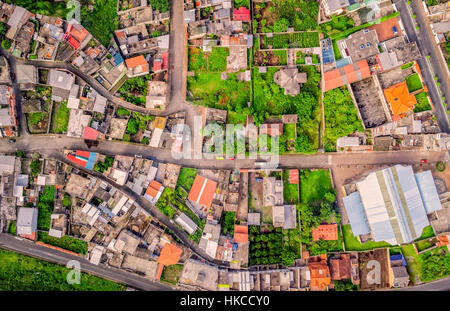 Ampio angolo di visione di Banos de Agua Santa, America Latina Città, provincia di Tungurahua, Sud America Foto Stock