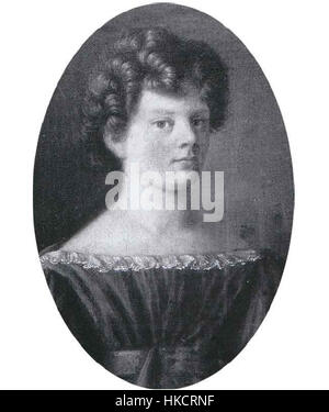 Questo ritratto raffigura Anna Sewell, la famosa autrice di "Black Beauty". L'immagine cattura la sua giovinezza, dando uno sguardo ai primi anni di vita dell'influente scrittore noto per i suoi contributi alla letteratura sul benessere degli animali. Foto Stock