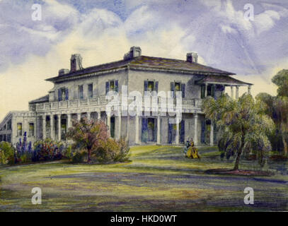 Elmsley Villa, situata a Toronto, Canada, è un edificio storico noto per il suo significato architettonico. La villa presenta elementi di design tradizionali dell'inizio del XIX secolo. Foto Stock