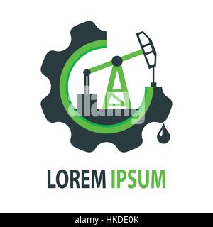 Olio verde logo azienda Illustrazione Vettoriale