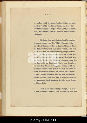 Il Testamento politico di Adolf Hitler, scritto nel 1945, fornisce un documento storico cruciale che descrive dettagliatamente i suoi pensieri politici finali prima della sua morte. Rimane un testo storico significativo relativo alla seconda guerra mondiale Foto Stock