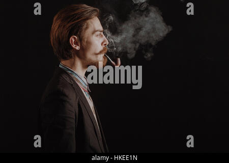 Bello barbuto elegante uomo d affari Foto Stock