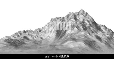 Astratto bianco montagna poligonale Foto Stock