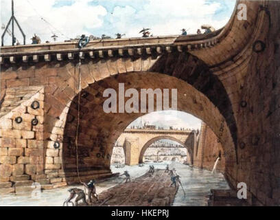 Pont au Change, Parigi, 1820 Foto Stock