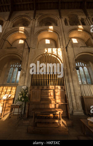 Binham Priory chiesa interno Foto Stock