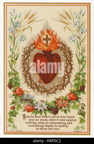 Sacro Cuore Santo Card Foto Stock