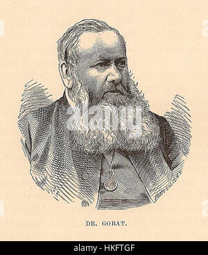 Il vescovo Dr. Samuel Gobat, una figura influente nell'opera missionaria cristiana a Gerusalemme, è raffigurato in questo ritratto del XIX secolo. È ricordato per i suoi contributi alla sensibilizzazione religiosa e all'educazione nella regione durante la metà degli anni '1800 Foto Stock