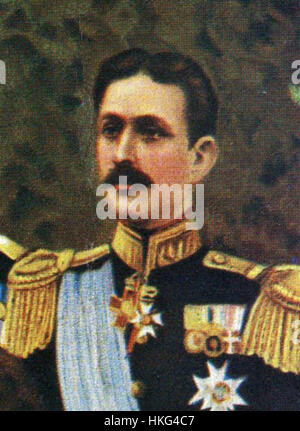 Questo ritratto del 1905 di Carlo di Svezia, il futuro re Carlo XVI Gustavo, fu dipinto durante i suoi primi anni. L'opera raffigura l'eredità della famiglia reale svedese, enfatizzando il lignaggio reale di Carlo. Foto Stock