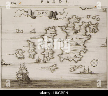 L'opera di Olfert Dapper del 1688 "Parigi" fornisce un primo resoconto della città, offrendo descrizioni dettagliate dei suoi monumenti, persone e cultura, contribuendo in modo significativo alla comprensione della Parigi del XVII secolo. Foto Stock