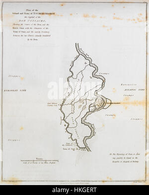 Il dipinto del 1810 di Clarke Edward Daniel 'parte dell'isola e della città di Tscherchaskoy' cattura una vista panoramica della città e dell'isola, fornendo una rappresentazione storica della regione all'inizio del XIX secolo con attenzione ai dintorni naturali. Foto Stock