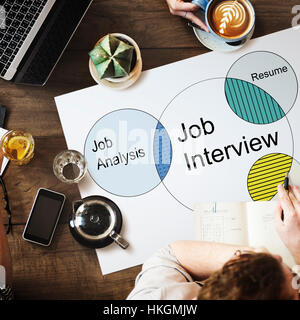 Recruitment Consulting Diagramma di Venn Foto Stock