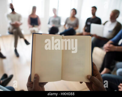 Notebook Seminario di networking concetto di evento Foto Stock