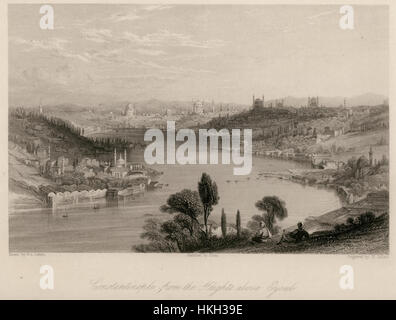 Costantinopoli, dalle alture sopra Eyoub Robert Walsh & Allom Thomas 1836 Foto Stock