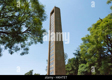 Torre della chiesa di Nostra Signora di Sion, Aksum, Etiopia Foto Stock