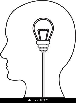 Silhouette pensieri e idee image design, illustrazione vettoriale Illustrazione Vettoriale