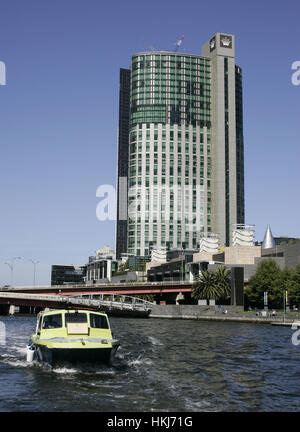 Il Crown Casino Entertainment Complex e a più piani a cinque stelle Crown Towers Hotel, Australia, Victoria, Melbourne Foto Stock
