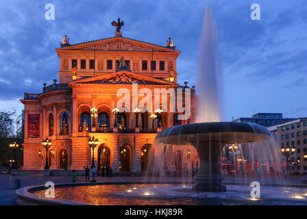 Frankfurt am Main: Vecchia Opera, Alte Oper, Assia, Hesse, Germania Foto Stock