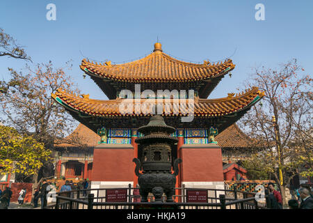 Lamatempel oder Yonghe-Tempel, Pechino / Pechino, Volksrepublik China, Asien | Yonghe o il Tempio dei Lama a Pechino, Repubblica Popolare di Cina e Asia Foto Stock