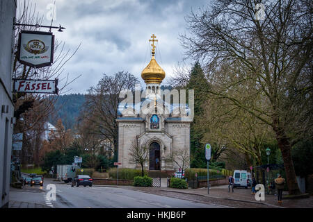 La Chiesa Russa a Baden-Baden Foto Stock