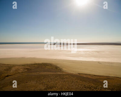 Rosa Koyashskoe Salt Lake in Crimea Foto Stock