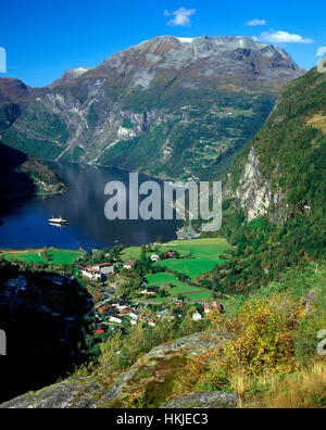 Il Geirangerfjord, More og Romsdal, Norvegia Foto Stock