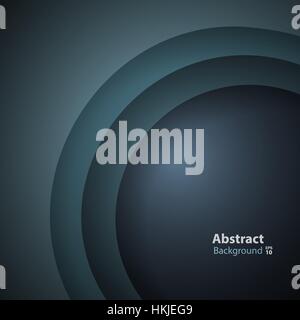 Verde scuro turchese round dello strato di carta di sfondo si sovrappongono con spazio per artwork design. Illustrazione Vettoriale. Illustrazione Vettoriale