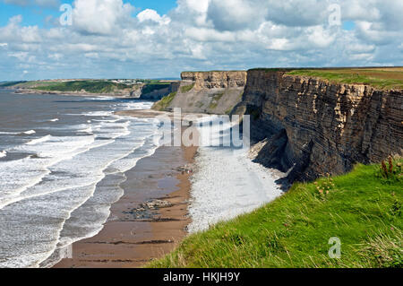 Traeth Mawr spiaggia sul Glamorgan Heritage costa tra Cwm Nash e Dunraven Bay Foto Stock