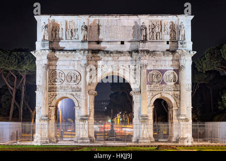 Arco trionfale, Arco di Costantino, Roma, Italia Foto Stock