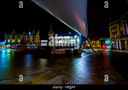 Scafo scultura lama di notte Foto Stock