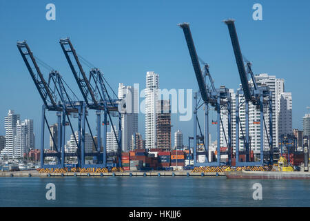 Colombia Cartagena, Porto & Bocagrande Foto Stock