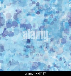 Vector seamless pattern con round disposte casualmente spot. Blu sfondo astratto Illustrazione Vettoriale