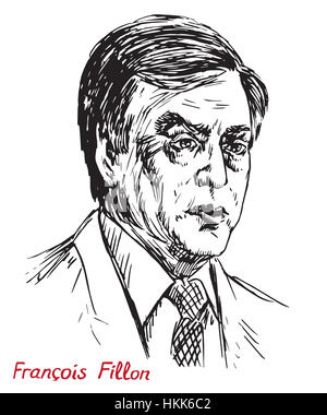 François Charles Amand Fillon, politico, Primo ministro di Francia (2007-2012), il candidato dei repubblicani per il 2017 elezioni presidenziali Foto Stock