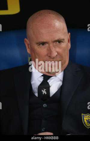 Roma, Italia. 28 gen, 2017. Serie calcistica Lazio vs Chievo allo Stadio Plimpico a Roma.Maran Rolando Chievo allenatore . Credito: marco iacobucci/Alamy Live News Foto Stock