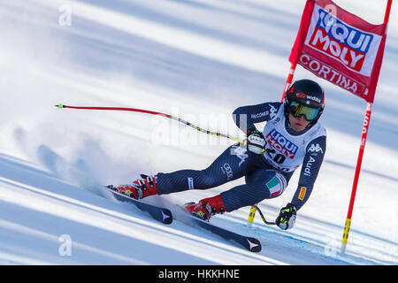 Cortina d'Ampezzo, Italia. 29 gen, 2017. GOGGIA Sofia (Ita) competere nel Audi FIS Coppa del Mondo di Sci Alpino femminile super g sulla Olympia corso nella dolomite mountain range. Credito: MAURO DALLA POZZA/Alamy Live News Foto Stock