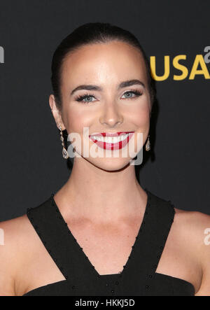 Hollywood, CA. 28 gen, 2017. Ashleigh Brewer a 2017 G'Day Black Tie Gala a governatori sala da ballo a Hollywood e Highland on gennaio 28, 2017 in Hollywood, la California. Credito: Faye Sadou/media/punzone Alamy Live News Foto Stock